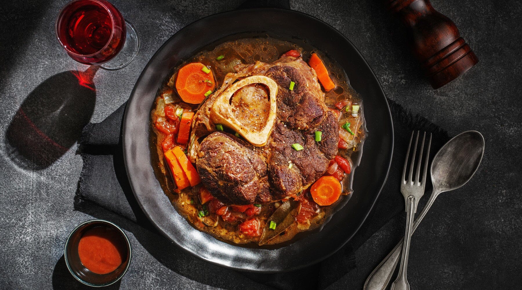 Ossobuco mit Rotwein