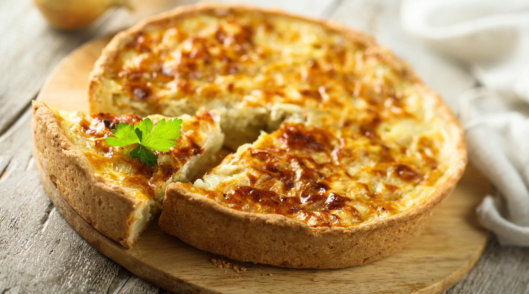 Herzhafter Zwiebelkuchen mit Röstzwiebel Würzöl